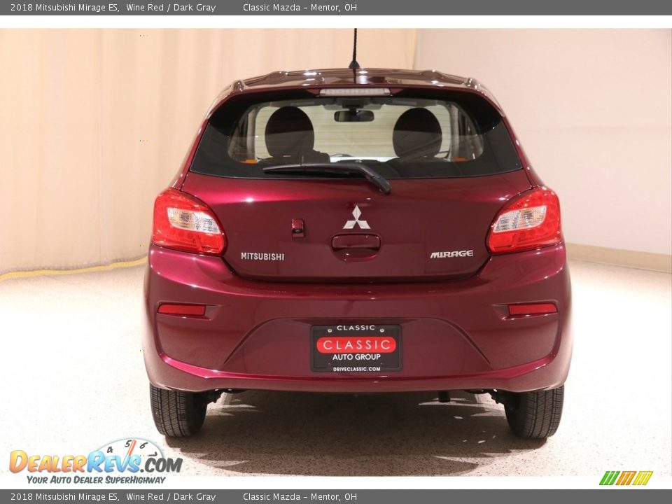 2018 Mitsubishi Mirage ES Wine Red / Dark Gray Photo #17