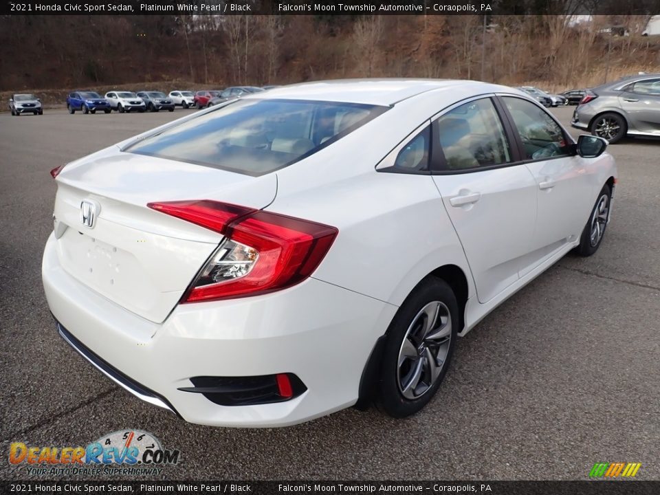 2021 Honda Civic Sport Sedan Platinum White Pearl / Black Photo #6