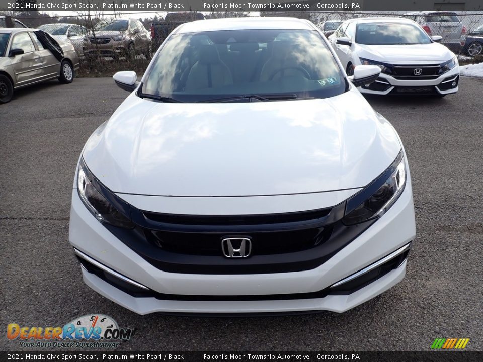 2021 Honda Civic Sport Sedan Platinum White Pearl / Black Photo #8