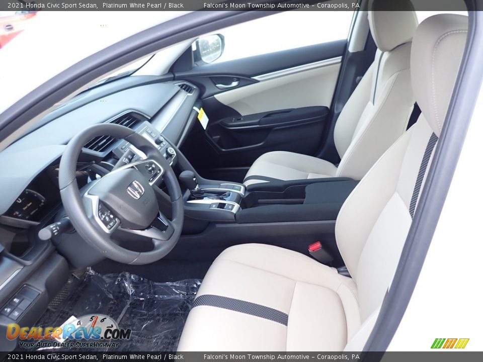 2021 Honda Civic Sport Sedan Platinum White Pearl / Black Photo #9