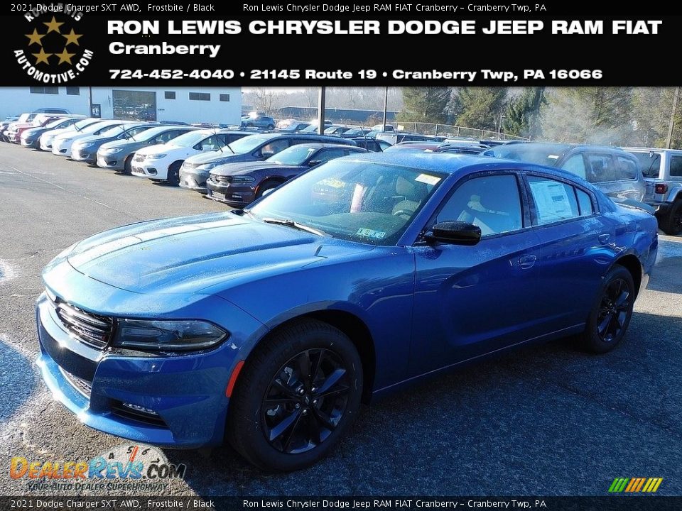 2021 Dodge Charger SXT AWD Frostbite / Black Photo #1