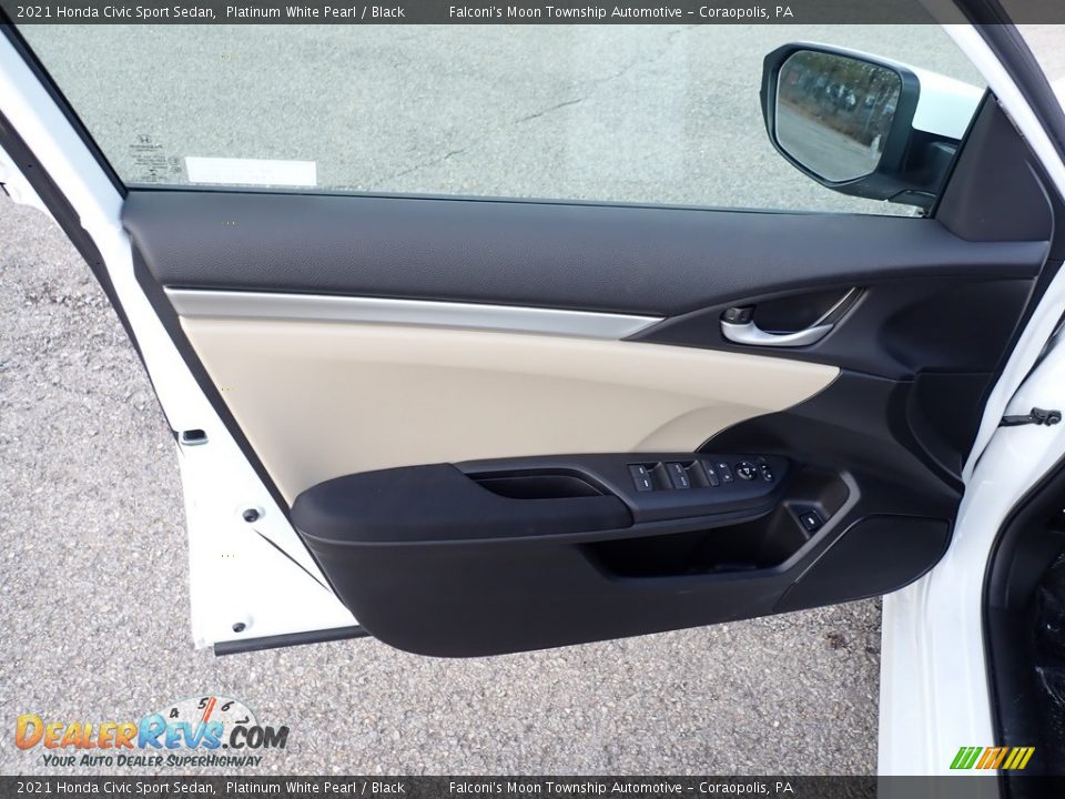 2021 Honda Civic Sport Sedan Platinum White Pearl / Black Photo #11