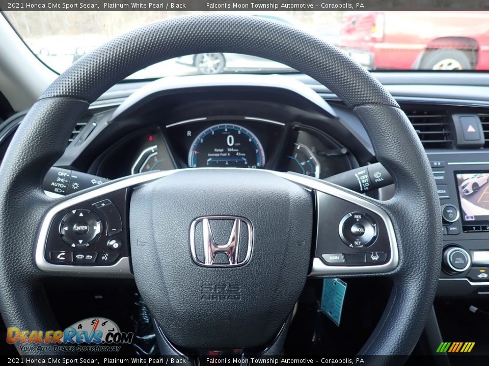 2021 Honda Civic Sport Sedan Platinum White Pearl / Black Photo #15