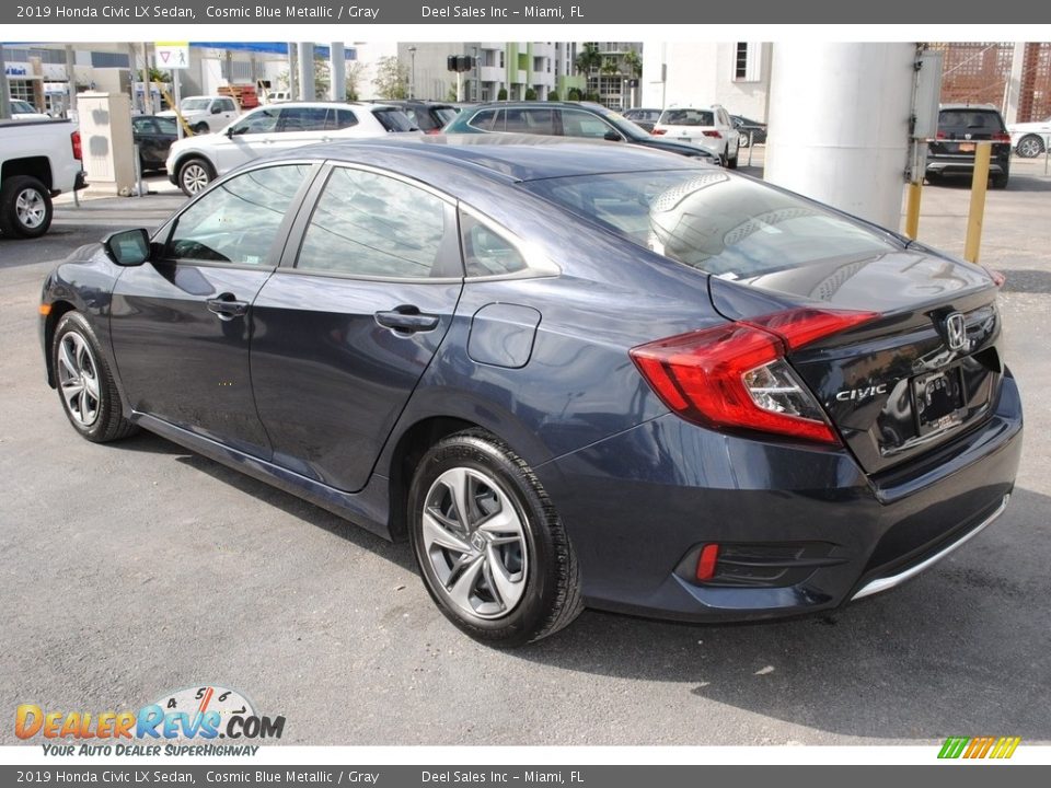 2019 Honda Civic LX Sedan Cosmic Blue Metallic / Gray Photo #6