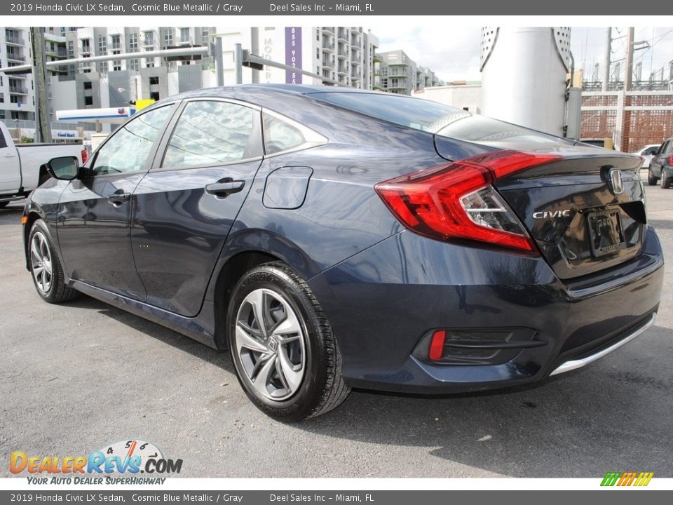 2019 Honda Civic LX Sedan Cosmic Blue Metallic / Gray Photo #7