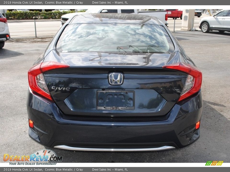 2019 Honda Civic LX Sedan Cosmic Blue Metallic / Gray Photo #8