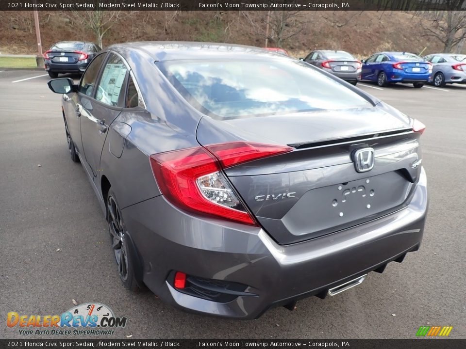 2021 Honda Civic Sport Sedan Modern Steel Metallic / Black Photo #4