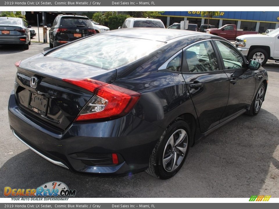 2019 Honda Civic LX Sedan Cosmic Blue Metallic / Gray Photo #9