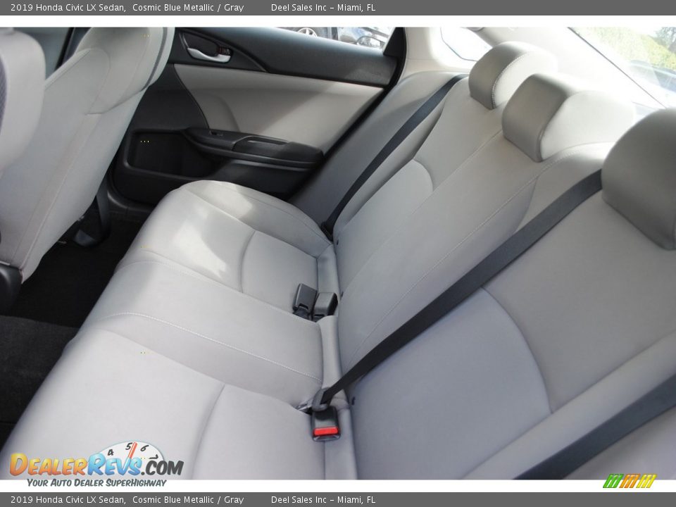 2019 Honda Civic LX Sedan Cosmic Blue Metallic / Gray Photo #11