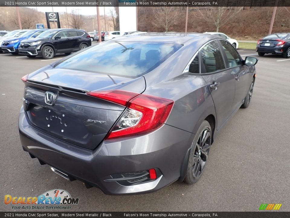 2021 Honda Civic Sport Sedan Modern Steel Metallic / Black Photo #6