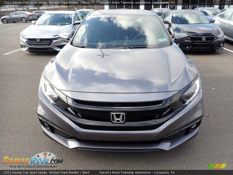 2021 Honda Civic Sport Sedan Modern Steel Metallic / Black Photo #9
