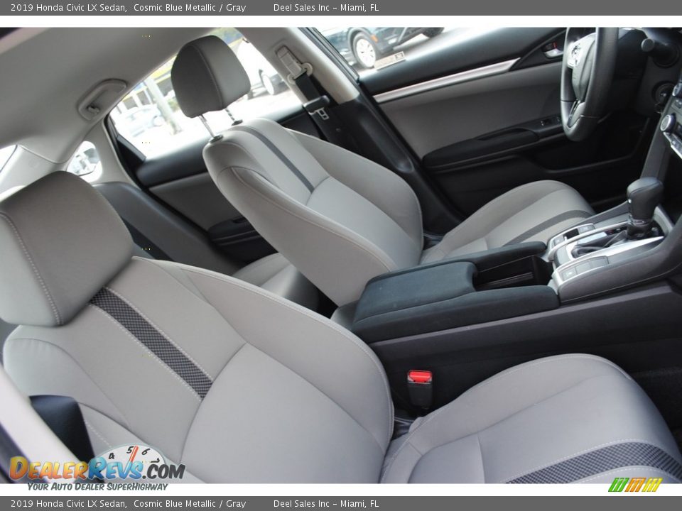 2019 Honda Civic LX Sedan Cosmic Blue Metallic / Gray Photo #17