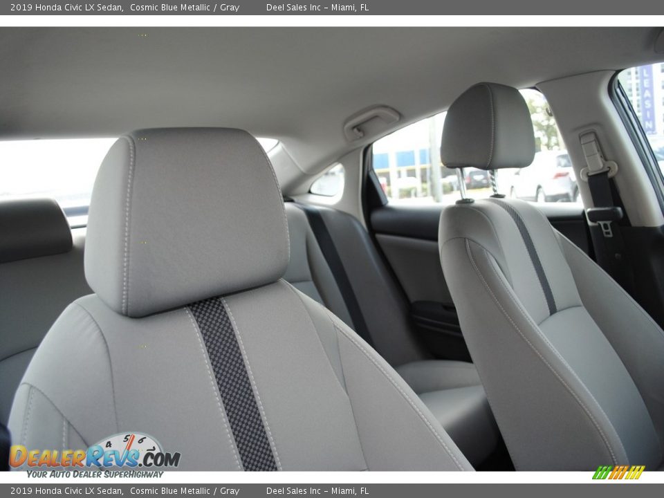 2019 Honda Civic LX Sedan Cosmic Blue Metallic / Gray Photo #18