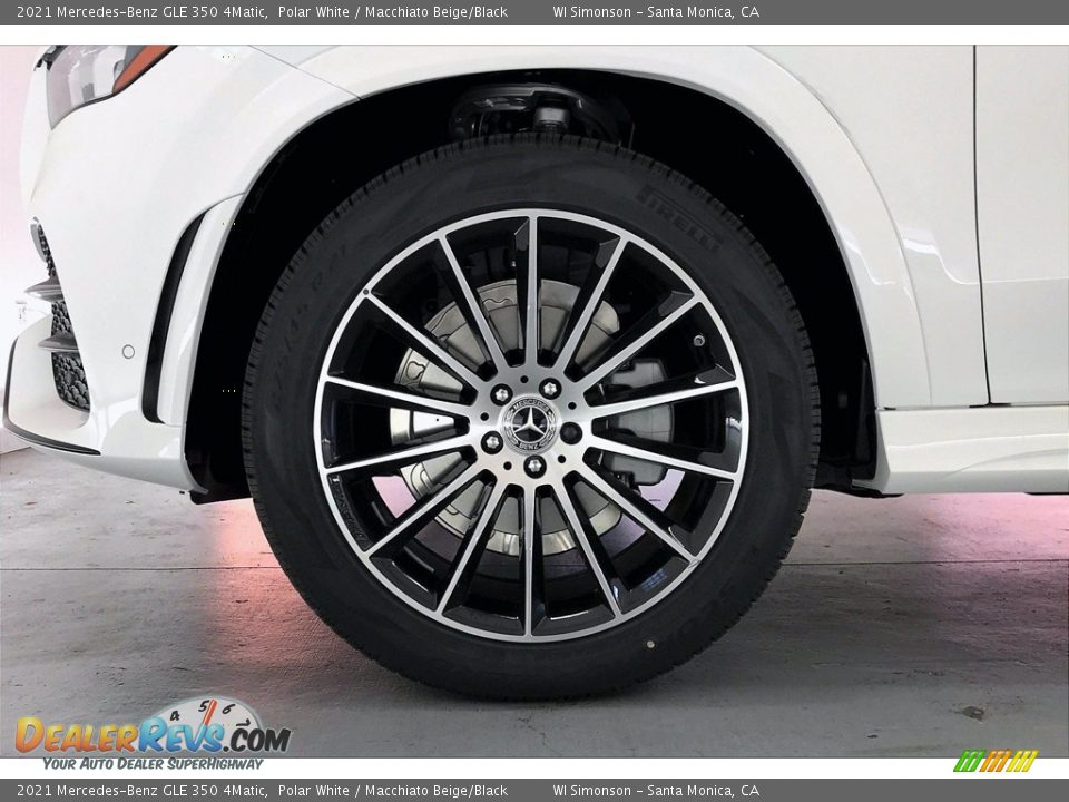 2021 Mercedes-Benz GLE 350 4Matic Polar White / Macchiato Beige/Black Photo #9