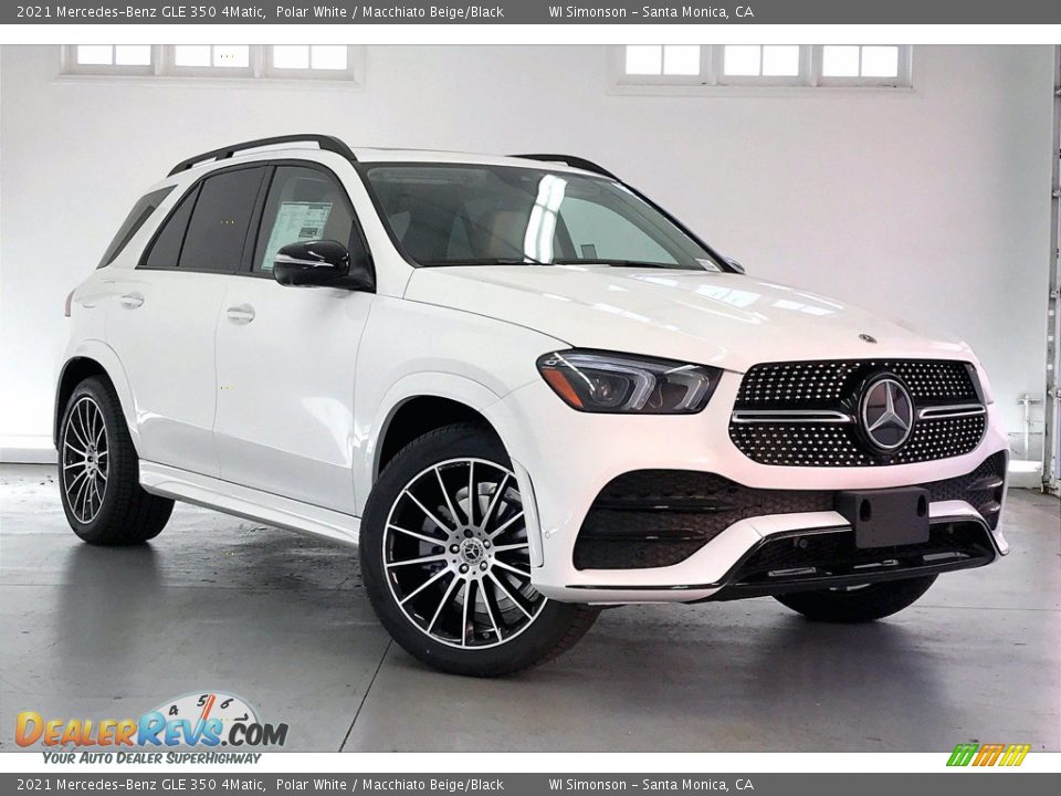 2021 Mercedes-Benz GLE 350 4Matic Polar White / Macchiato Beige/Black Photo #12