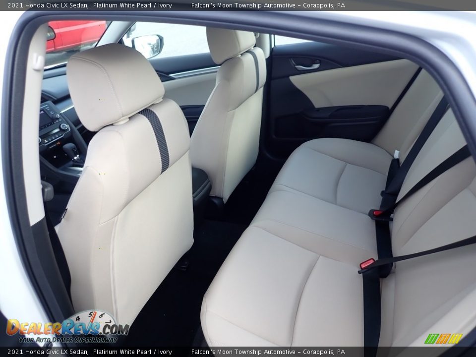 2021 Honda Civic LX Sedan Platinum White Pearl / Ivory Photo #10