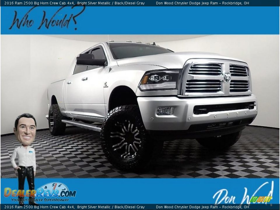 2016 Ram 2500 Big Horn Crew Cab 4x4 Bright Silver Metallic / Black/Diesel Gray Photo #1