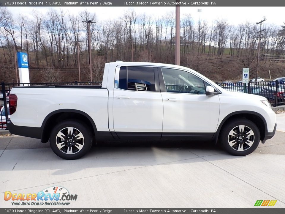 2020 Honda Ridgeline RTL AWD Platinum White Pearl / Beige Photo #4