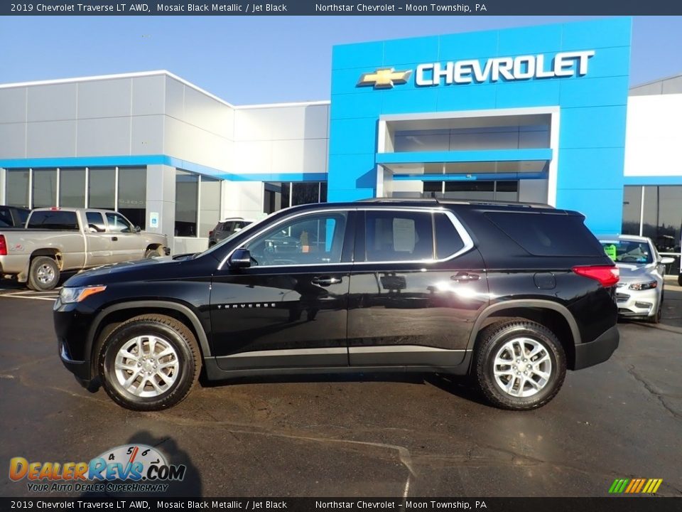 2019 Chevrolet Traverse LT AWD Mosaic Black Metallic / Jet Black Photo #3