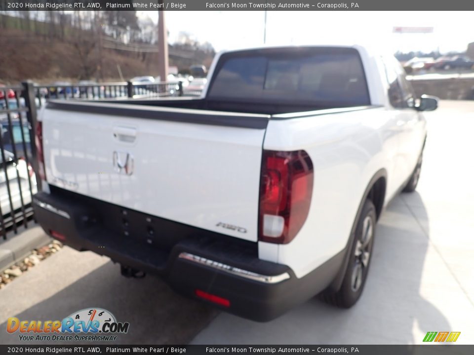 2020 Honda Ridgeline RTL AWD Platinum White Pearl / Beige Photo #5