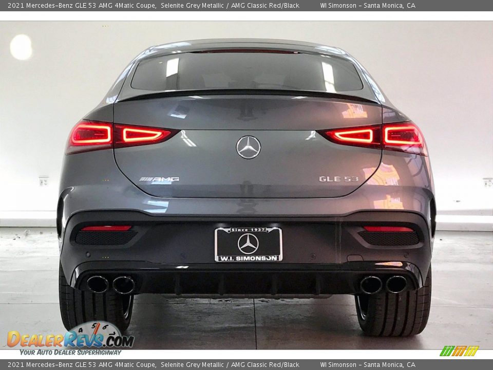 2021 Mercedes-Benz GLE 53 AMG 4Matic Coupe Selenite Grey Metallic / AMG Classic Red/Black Photo #3