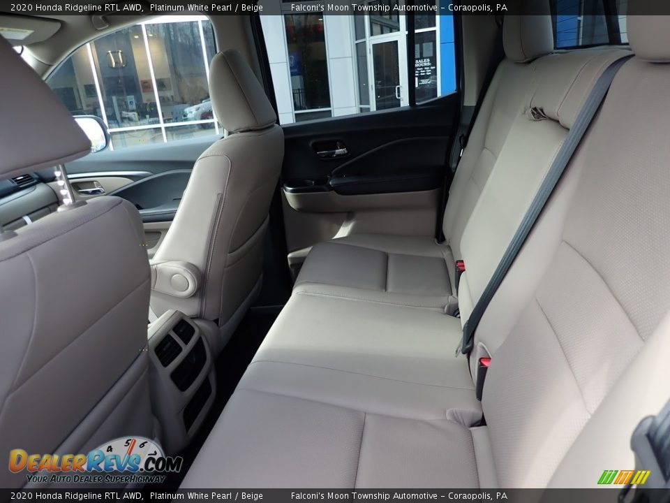 2020 Honda Ridgeline RTL AWD Platinum White Pearl / Beige Photo #8