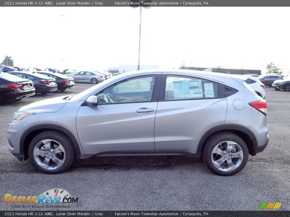 2021 Honda HR-V LX AWD Lunar Silver Metallic / Gray Photo #2