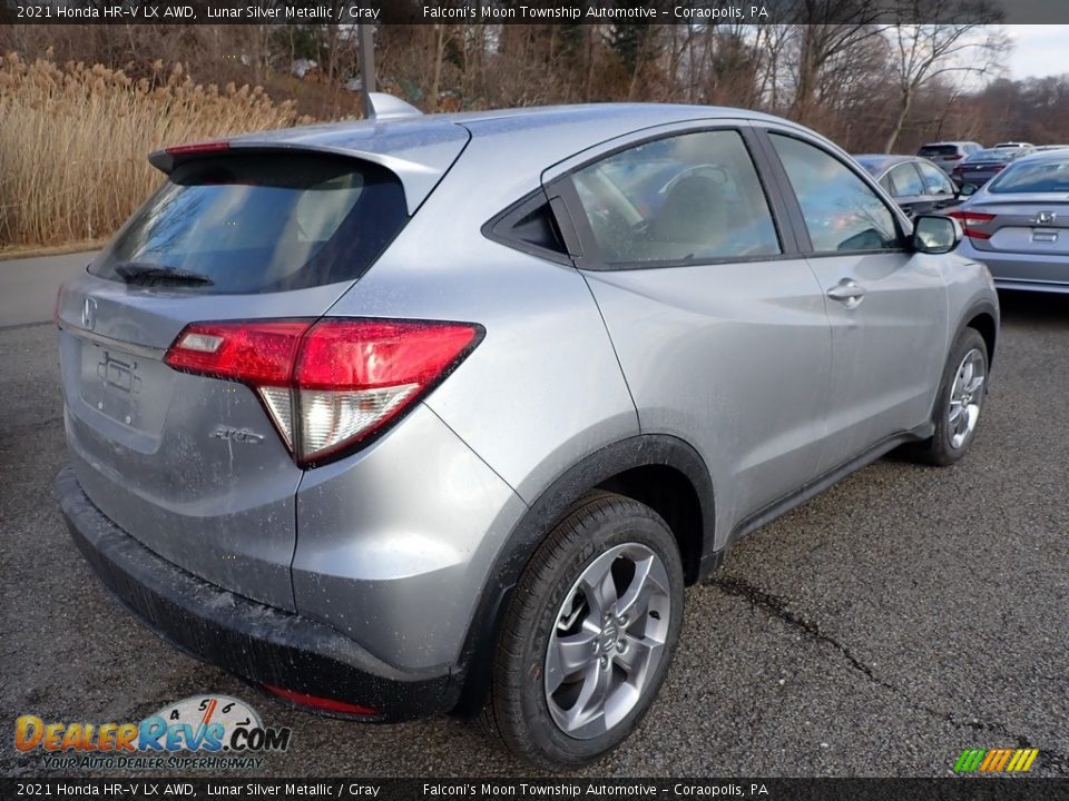 2021 Honda HR-V LX AWD Lunar Silver Metallic / Gray Photo #5