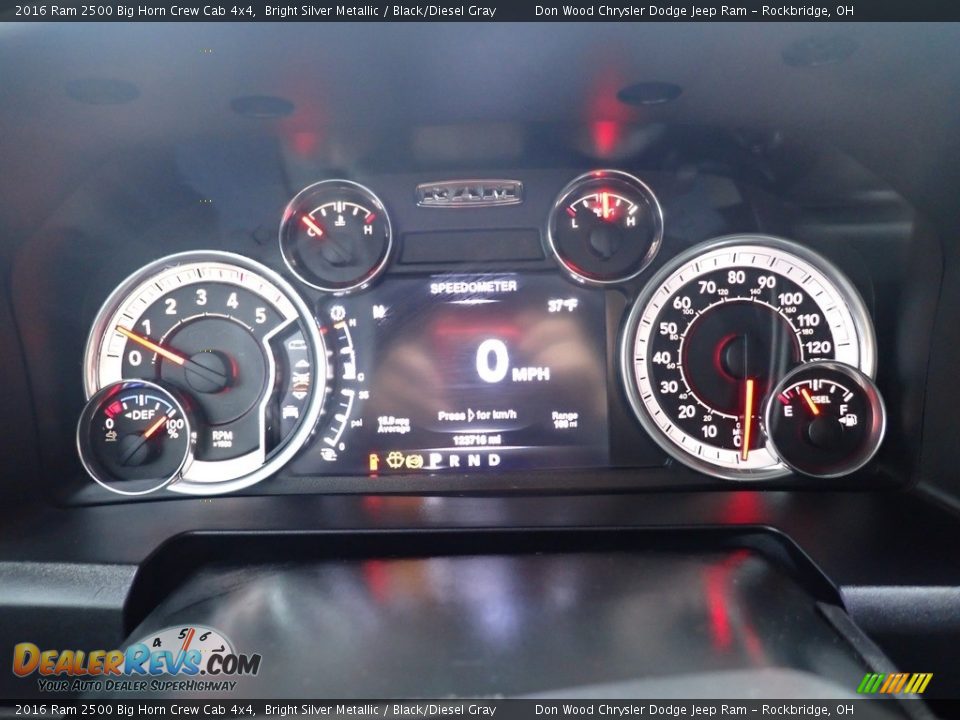 2016 Ram 2500 Big Horn Crew Cab 4x4 Gauges Photo #22