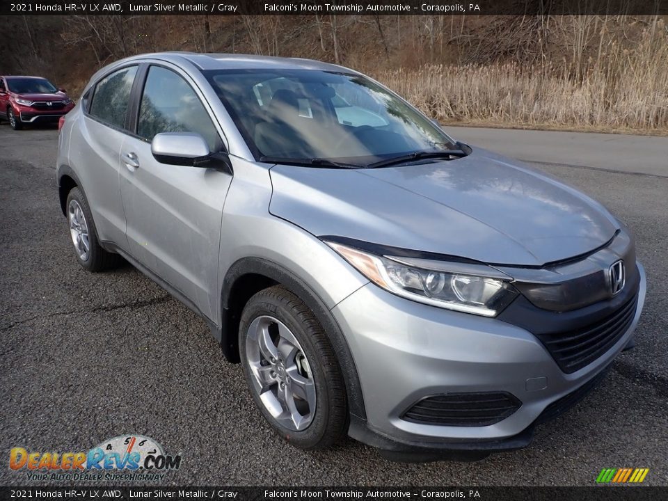 2021 Honda HR-V LX AWD Lunar Silver Metallic / Gray Photo #7