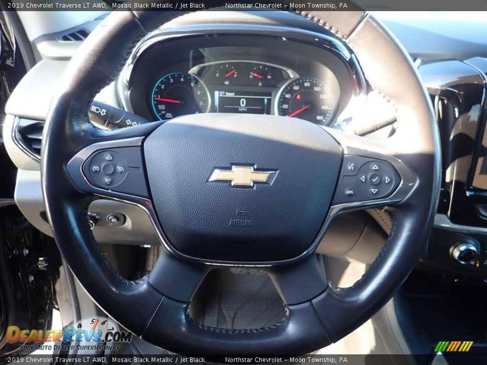2019 Chevrolet Traverse LT AWD Mosaic Black Metallic / Jet Black Photo #26