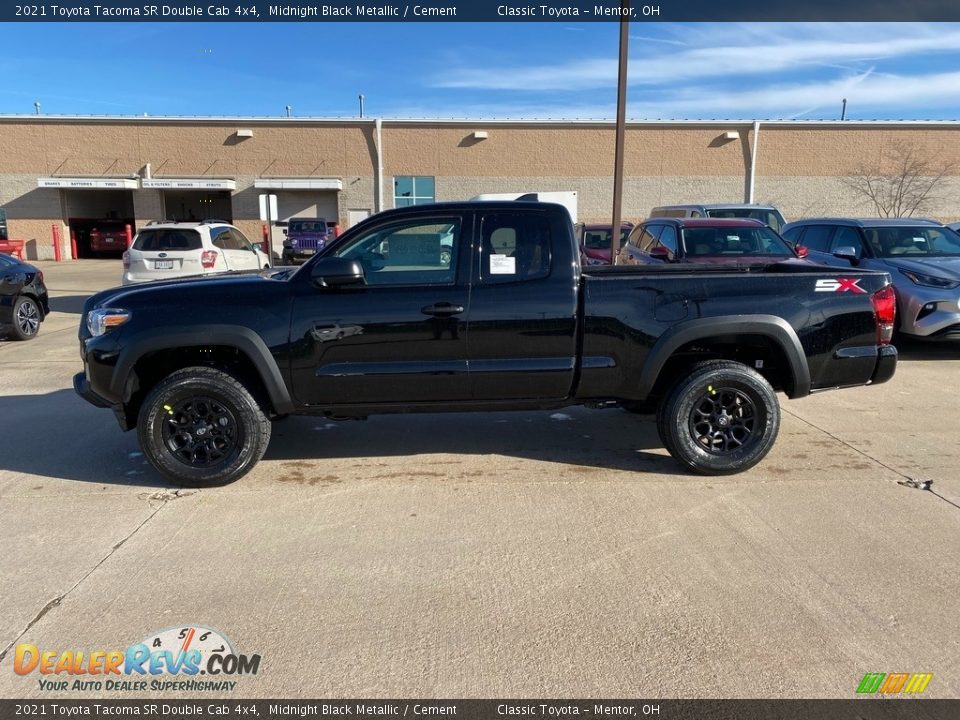 2021 Toyota Tacoma SR Double Cab 4x4 Midnight Black Metallic / Cement Photo #1