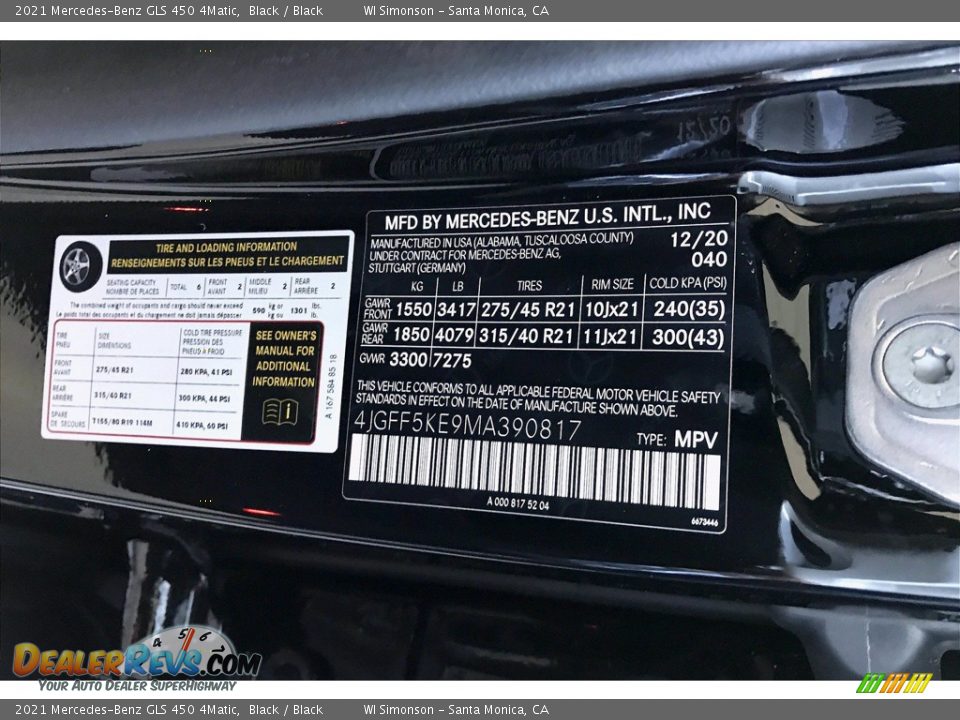 2021 Mercedes-Benz GLS 450 4Matic Black / Black Photo #12