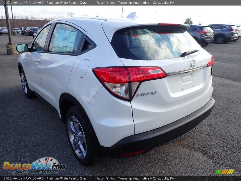 2021 Honda HR-V LX AWD Platinum White Pearl / Gray Photo #4