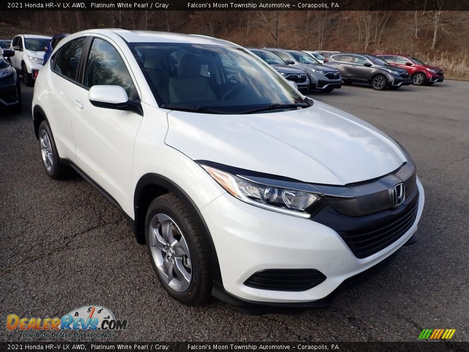 2021 Honda HR-V LX AWD Platinum White Pearl / Gray Photo #7