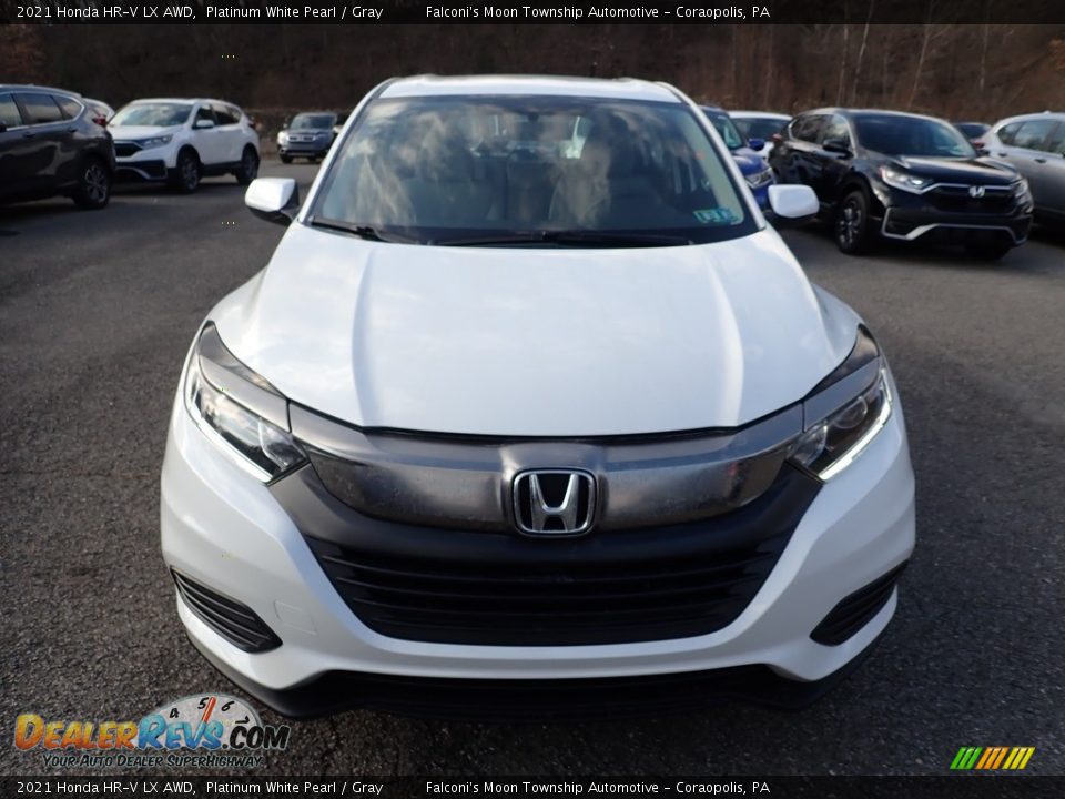 2021 Honda HR-V LX AWD Platinum White Pearl / Gray Photo #8