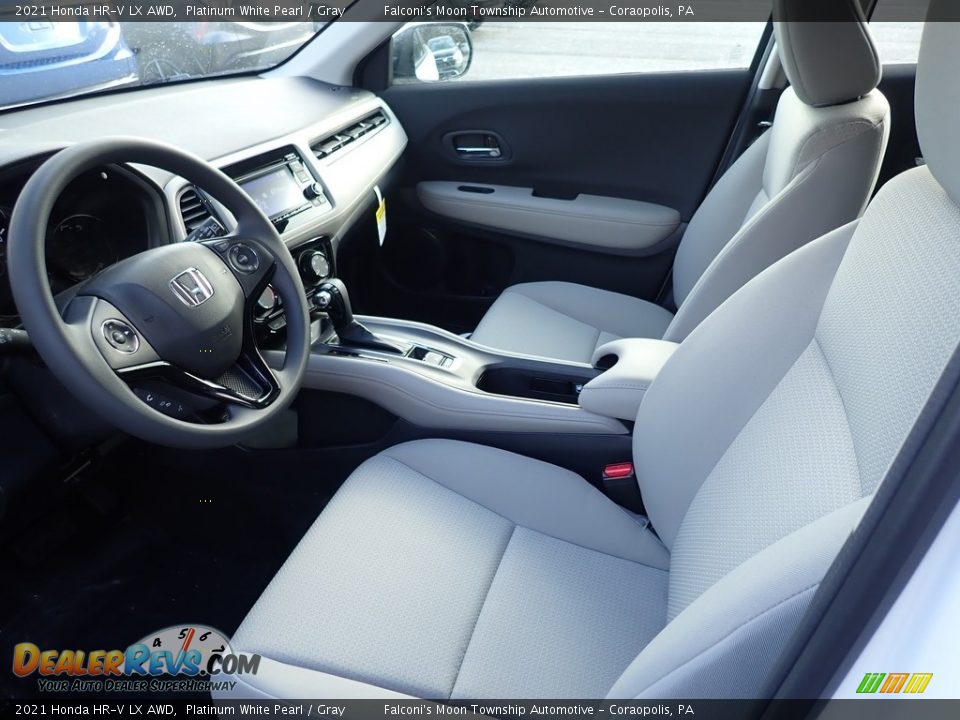2021 Honda HR-V LX AWD Platinum White Pearl / Gray Photo #9