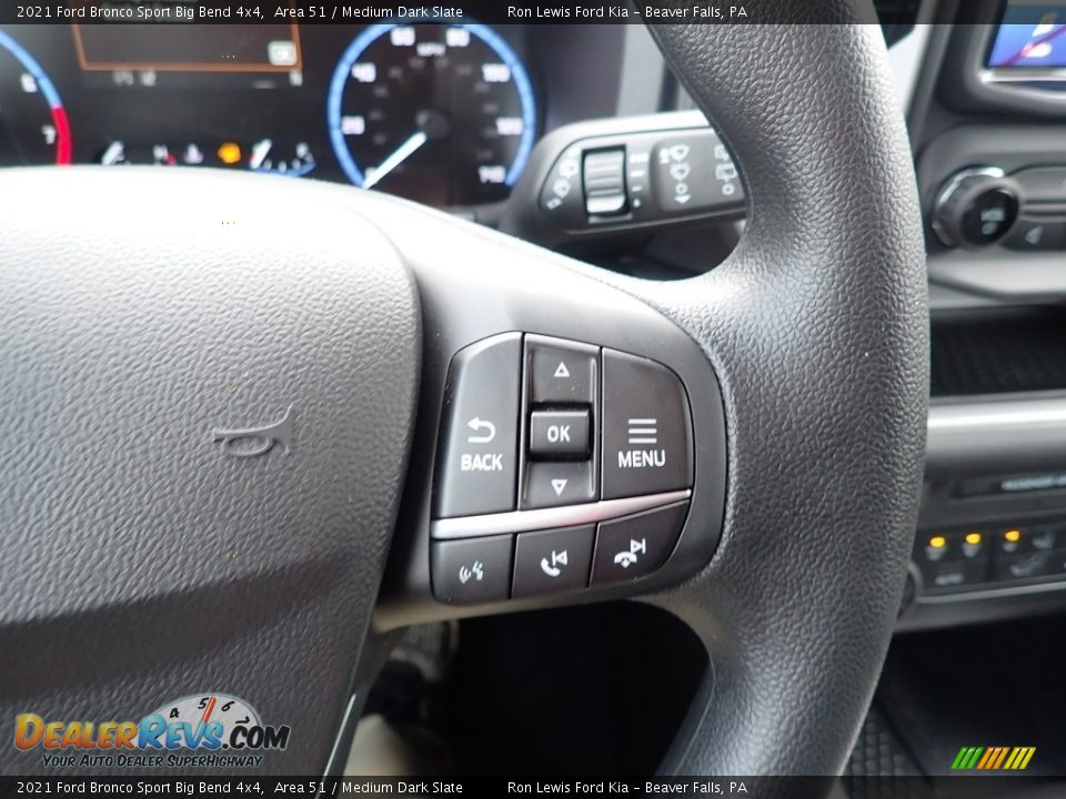 2021 Ford Bronco Sport Big Bend 4x4 Steering Wheel Photo #19