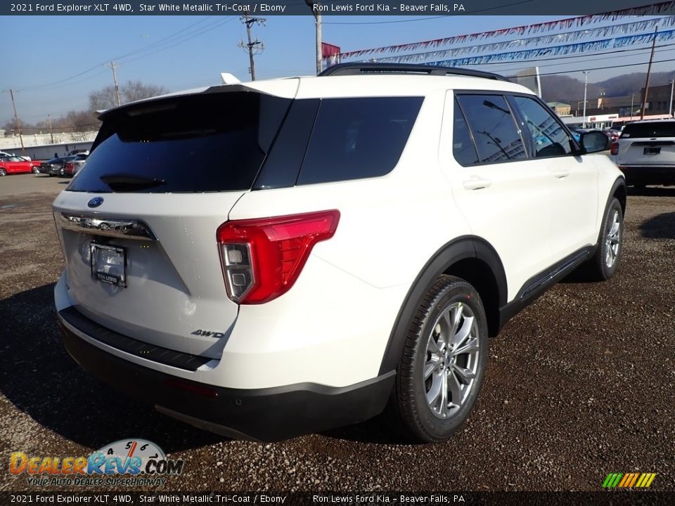 2021 Ford Explorer XLT 4WD Star White Metallic Tri-Coat / Ebony Photo #2