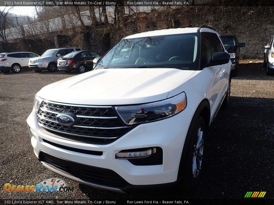 2021 Ford Explorer XLT 4WD Star White Metallic Tri-Coat / Ebony Photo #5