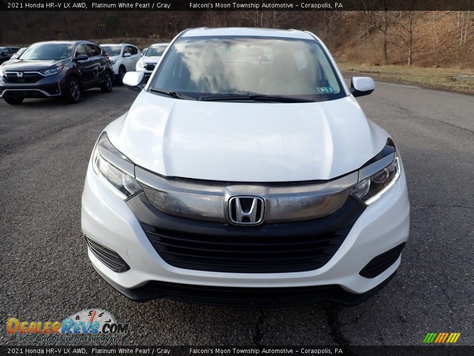 2021 Honda HR-V LX AWD Platinum White Pearl / Gray Photo #7