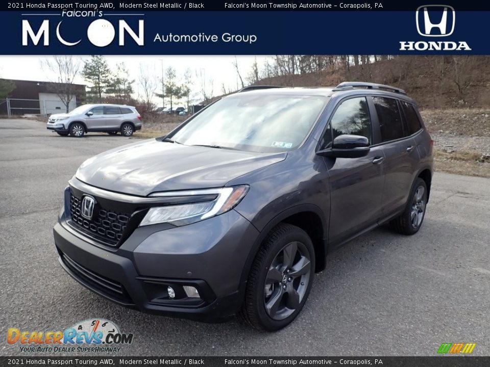 2021 Honda Passport Touring AWD Modern Steel Metallic / Black Photo #1