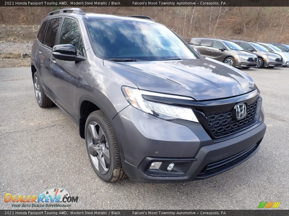 2021 Honda Passport Touring AWD Modern Steel Metallic / Black Photo #7