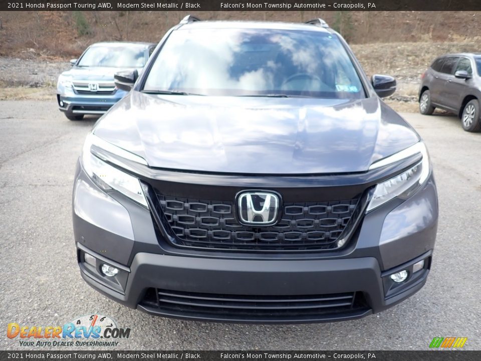 2021 Honda Passport Touring AWD Modern Steel Metallic / Black Photo #8