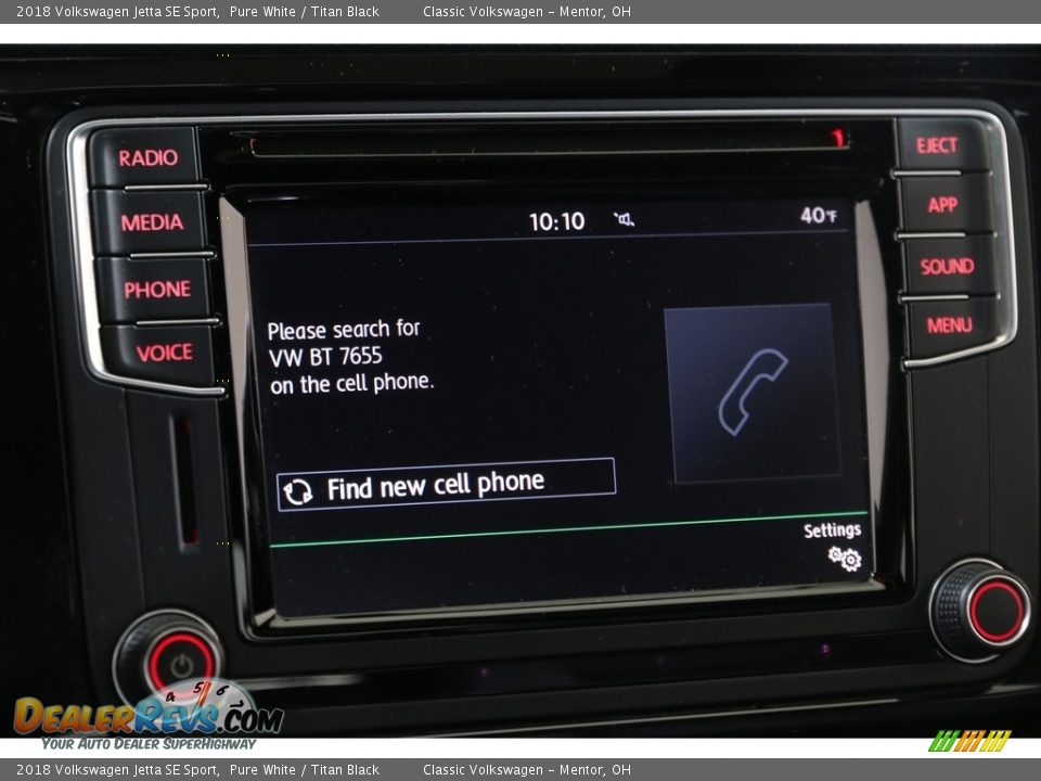 2018 Volkswagen Jetta SE Sport Pure White / Titan Black Photo #10