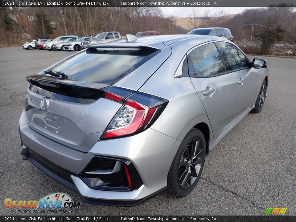 2021 Honda Civic EX Hatchback Sonic Gray Pearl / Black Photo #5