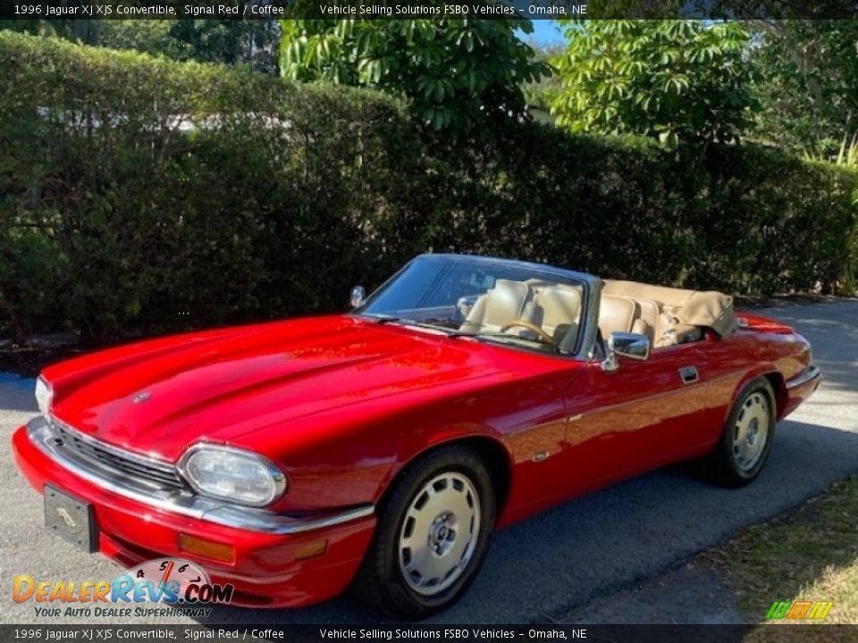 1996 Jaguar XJ XJS Convertible Signal Red / Coffee Photo #6