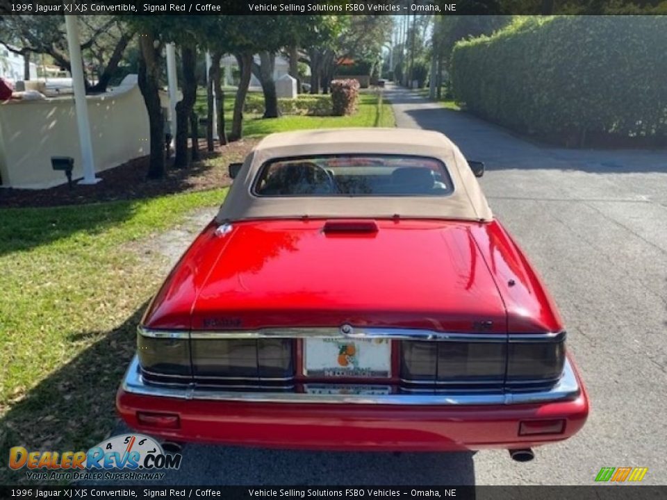 1996 Jaguar XJ XJS Convertible Signal Red / Coffee Photo #10