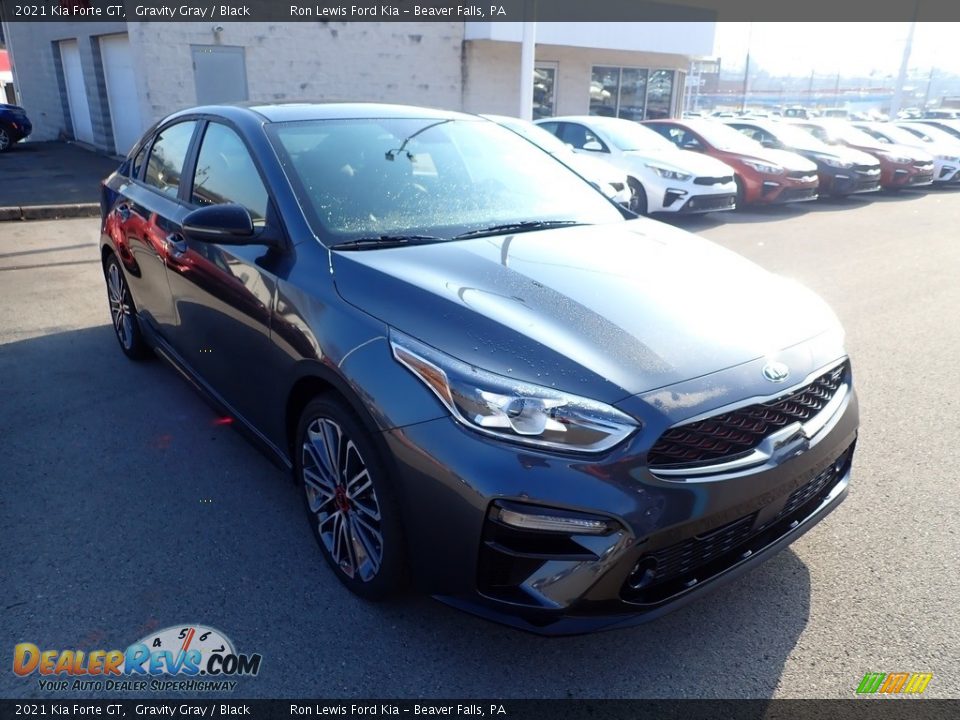 2021 Kia Forte GT Gravity Gray / Black Photo #3