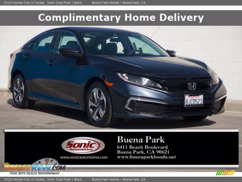 2019 Honda Civic LX Sedan Sonic Gray Pearl / Black Photo #1